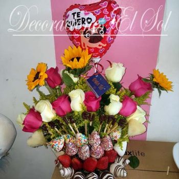 decoraciones_el_sol_y_siempre_cuidar_tu_sonrisa_arreglo_floral_frutal
