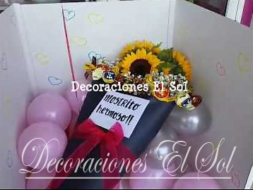 Girasoles + Chocolates en Caja Personalizada