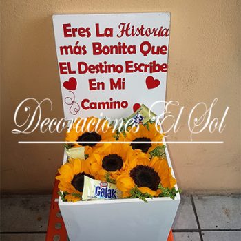 Arreglo Floral “Las cajas del Amor” De Girasol