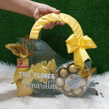 Flores amarillas - Canasta floricienta